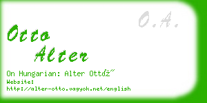 otto alter business card